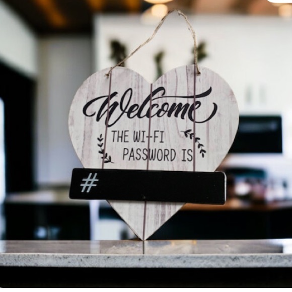 Rustic wooden sign to share your HOME or BUSINESS WIFI password - Picture 3 of 10